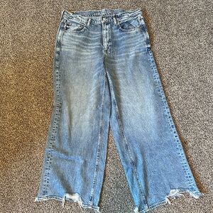 American Eagle Outfitters Medium Blue Wide Leg Jeans